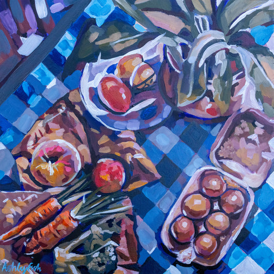 "Farmer's Market" Original Acrylic Painting